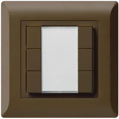 Poussoir multifonction ENC kallysto.line KNX RF 6× brun 