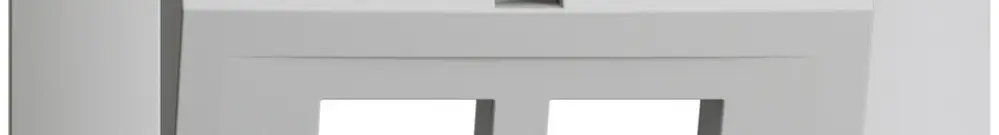 Kit montaggio INS Edue FKE c.cappa d.uscita obliqua p.2×Keystone grigio chiaro 