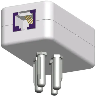 Adaptateur direct Ceconet 4L/RJ45f, blanc 