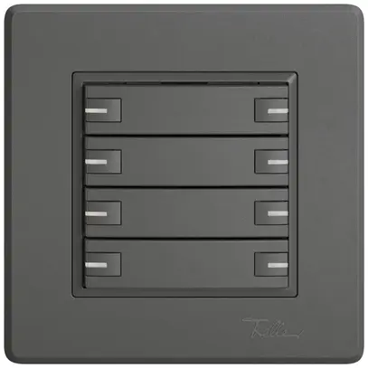 Poussoir KNX RGB ENC EDIZIO.liv SNAPFIX® capteur temp.RGB-LED 8× comm.1T grf 