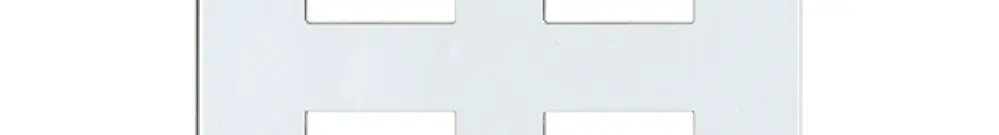 Plaque frontale EDIZIOdue elegance pour poussoir quadruple perle 