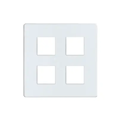 Plaque frontale EDIZIOdue elegance pour poussoir quadruple perle 