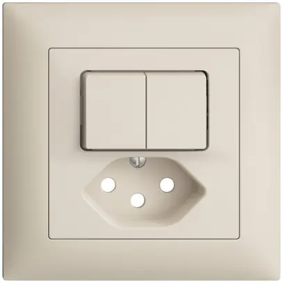 Kit frontal EDIZIOdue crema 88×88mm T13 