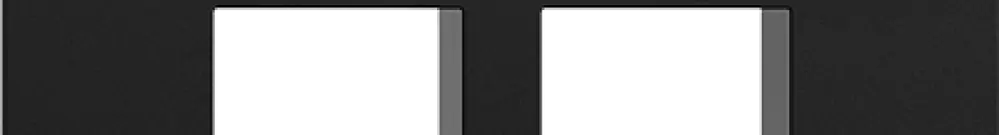 Kit montaggio EDIZIOdue F, uscita dritta, per 2×Keystone, nero 