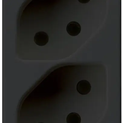 Prise INC Hager 4×13 1×commuté FLF noir 