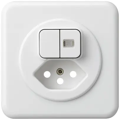 Kit frontale INC basico 86×86 bianco con 1 lente per combinazione grd.I S1/T13 