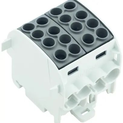 Blocco ripartizione Weidmüller WPD 202 4×35/4×25 2L connessione a vite TS35 nero 