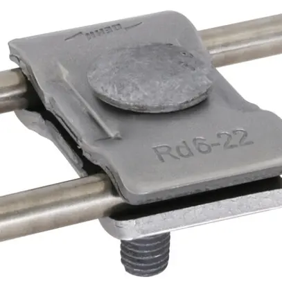 Serre-fils parallèle Elvatec/DEHN pour conducteur rond Ø6…22mm acier brut 