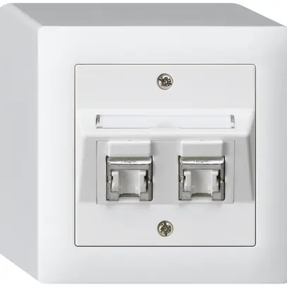 Prise AP kallysto cat.6 2RJ45/s blanc 