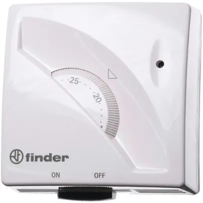Termostato ambiente AP Finder 1T.01.1, 1C 16A/250VAC, 7…30°C, ON/OFF, bi 
