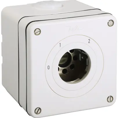 Interruttore graduato AP senza cilindro NEVO 1P, IP21, 0-1-2, rit.9, bianco 
