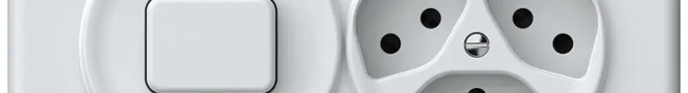 Combinazione INC origin sch 3/1L + 3×T13 148×88mm bianco 
