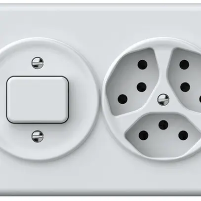 Combinazione INC origin sch 3/1L + 3×T13 148×88mm bianco 