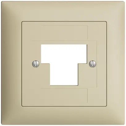Kit frontale EDIZIOdue vanille 88×88mm 1×TT 2×RJ45 