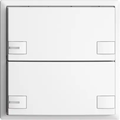 Poussoir ENC KNX 2× EDIZIOdue colore blanc RGB avec LED 