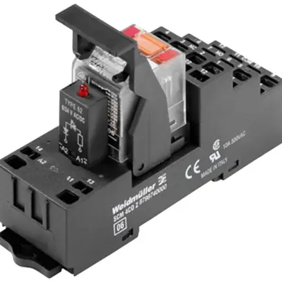 Relè WM RCMKITZ 4CO 6A AgNi 19.2…31.2VDC LED raccordo a molla 