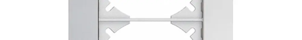 Telaio di cop. EDIZIOdue prestige 2×1 alluminio 
