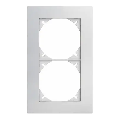 Telaio di cop. EDIZIOdue prestige 2×1 alluminio 