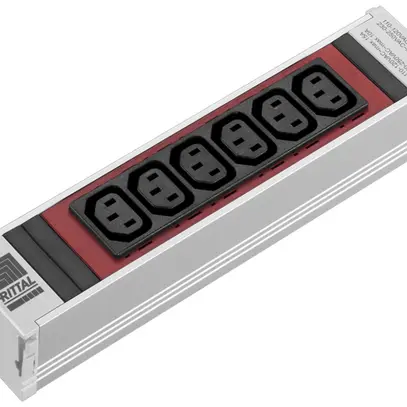Distributore di corrente Rittal DK 7856.082 250mm 6×C13 230V 16A rot 