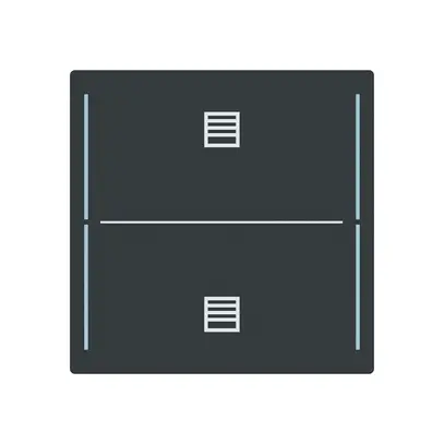 Tasterabdeckung ABB SIDUS touch 2-fach "Taster-Jalousie" anthrazit 