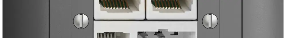 UP-Dose ADSL T+T/2×RJ45/RJ11/u ITplus EDIZIOdue dunkelgrau 