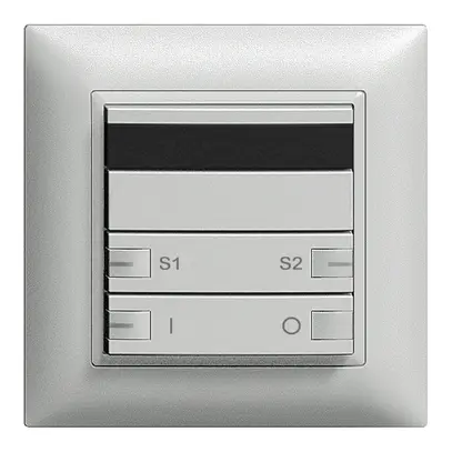 UP-Taster ZEP IR ON-OFF-Szene 1K/2T EDIZIOdue silver 