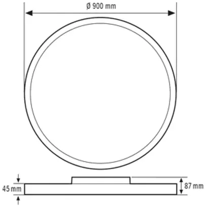 LED-Decken-/Wandleuchte ESYLUX SVENJA CL 900, 80W 2700…6500K 7000lm DALI-2 