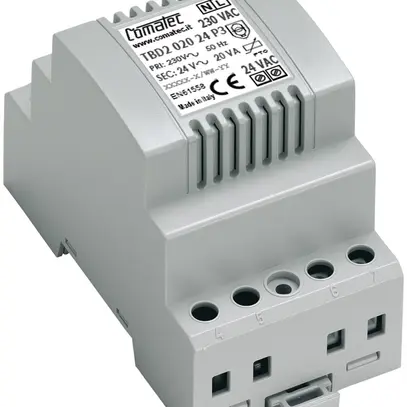 Transformateur de séparation AMD Comatec TBD2, IN: 230VAC, OUT: 24VAC/20VA, 3UM 