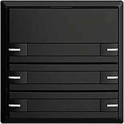 Pulsante INC KNX 6×EDIZIOdue nero RGB con LED con inserto carta 