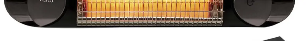 Radiateur à infrarouge Veito Blade Mini, 1200W, 4 degrés, IP55, noir 