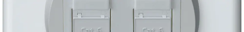 Boîte de raccordement ENC origin 2×RJ45 8(8) cat.6 oblique 92×92mm blanc 