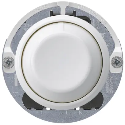 Varialuce rotativo universale Hager basico 20…400W/VA bianco 