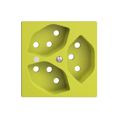 Kit frontal EDIZIOdue lemon 60×60mm 3×T13, lentille, 