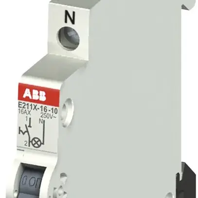Interruttore AMD LED ABB E211, 16A/250V 1L 1Ch, ½UM, "0-I" 