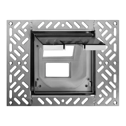 Boîte de sol pour 3×FLF 130×130mm à fleur, clapet, Cr-pc., nature 