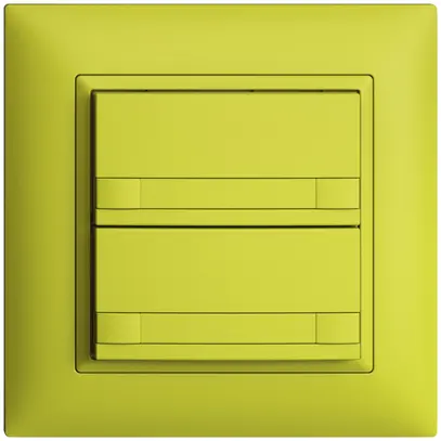Pulsante INC KNX 2×EDIZIOdue colore lemon RGB senza LED con inserto carta 