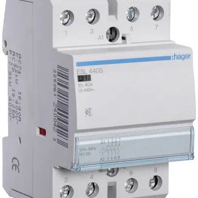 Contattore AMD Hager 12VAC 4 chiusura 40A senza ronzio 3UM 