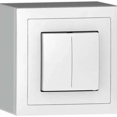 Senseur poussoir AP ABB Sidus KNX Basic 1/2, blanc brillant 