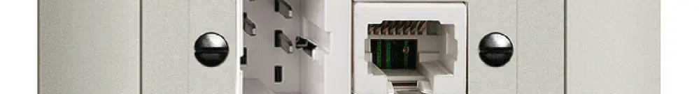 Prise ENC xDSL RJ45/TT83 gris clair ITplus EDIZIOdue, avec filtre 