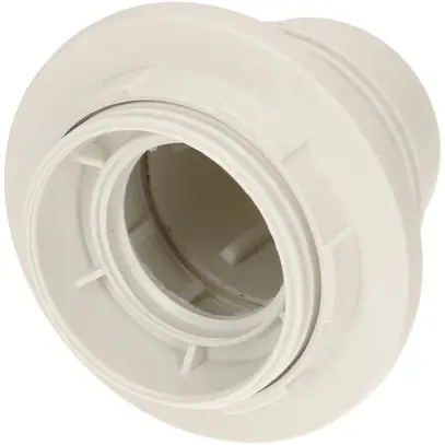 Portalampada E27 materiale sintetico M10×1 bianco con bordo 