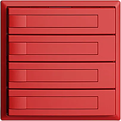 Poussoir ENC KNX 4× EDIZIOdue berry RGB sans LED avec insert papier 