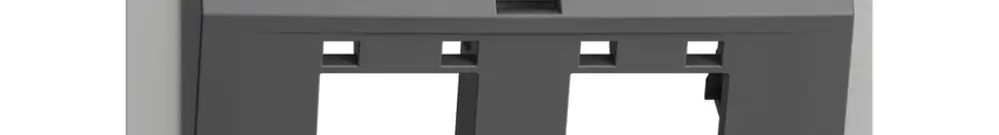 Kit montaggio INC Edue, con cappa di uscita obliqua, per 2×RJ45, grigio scuro 