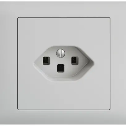 Prise INC EDIZIOdue T23 16A gris clair, avec bornes enf. 