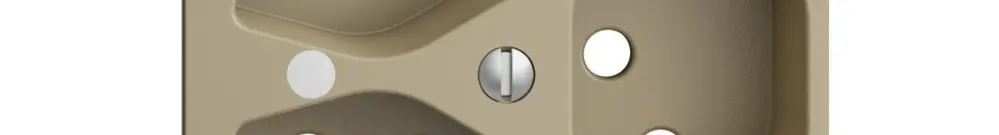 Kit frontal EDIZIOdue sand 60×60mm 3×T13, lentille, 