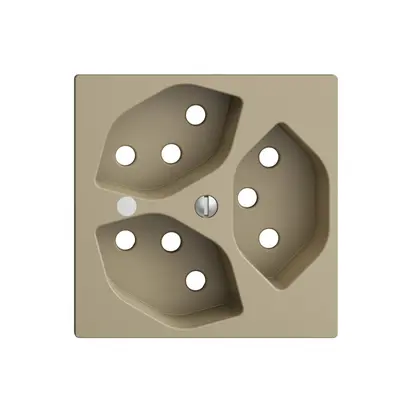 Kit frontal EDIZIOdue sand 60×60mm 3×T13, lentille, 