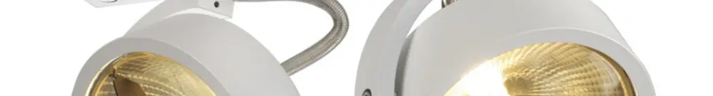 Plafonnier SLV KALU QPAR, 2×GU10 75W IP20 blanc mat 