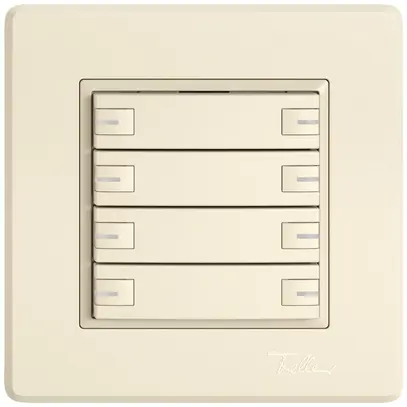 Poussoir KNX RGB ENC EDIZIO.liv SNAPFIX® capteur temp.RGB-LED 8× comm.1T cr 