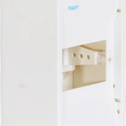 Distributore AP Hager mini gamma 1-fila 4UM IP30 110×180×82mm 