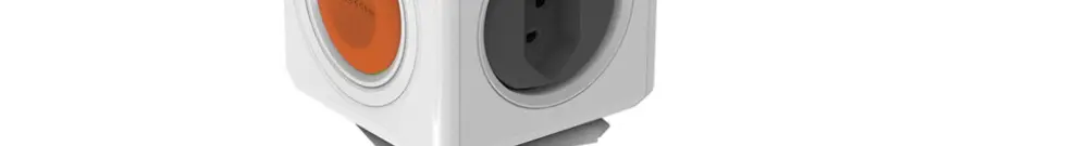 Mehrfachstecker PowerCube Extended 4×T13, schaltbar mit Fernbedienung, weiss 