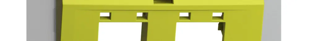 UP-Montageset EDIZIOdue, mit Schrägauslasshaube, für 2×RJ45, lemon 